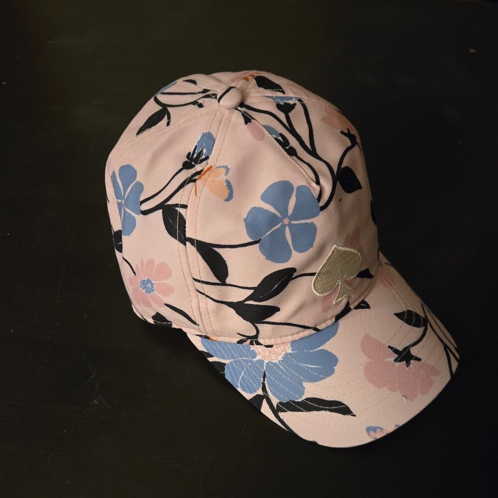 Kate Spade New York Baseball Printed Cap/Hat, Pearl Blush Floral NWT